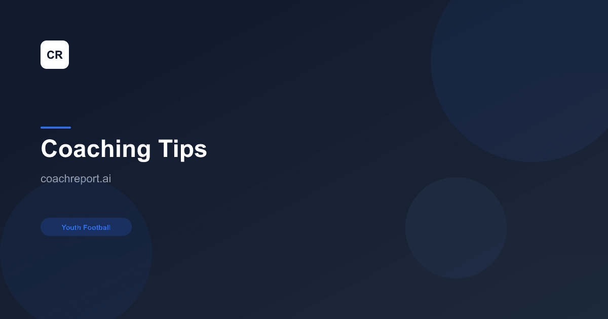 10 Coaching Tips for Grassroots Football Sessions